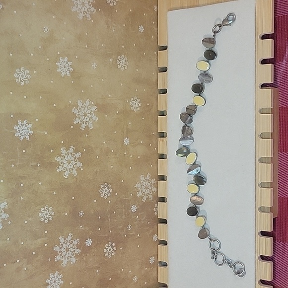 Bracelet with black & yellow enamel - Picture 1 of 6